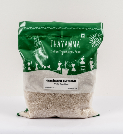 Thayamma White Raw Rice ( Kundu Pacharisi) 1kg BD 0.690